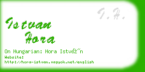 istvan hora business card